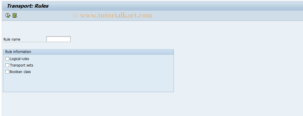 SAP TCode GCTA - Transport Rules