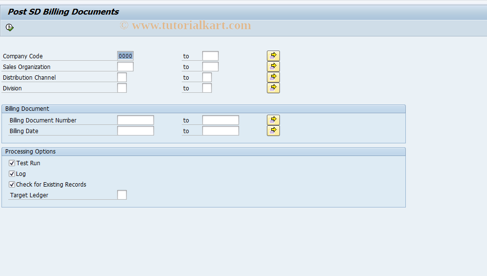 SAP TCode GCU5 - Data frm Sales