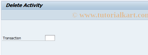 SAP TCode GCV4 - FI-SL Customizing: Delete Activity