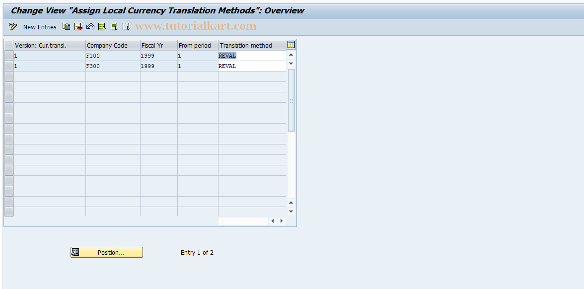 SAP TCode GCW2 - Local Translation Methods