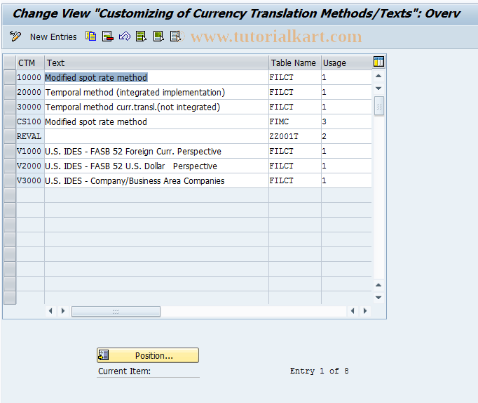 SAP TCode GCWU - Assign tables to translation methods