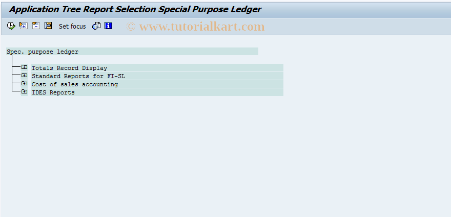 SAP TCode GD00 - Report Selection