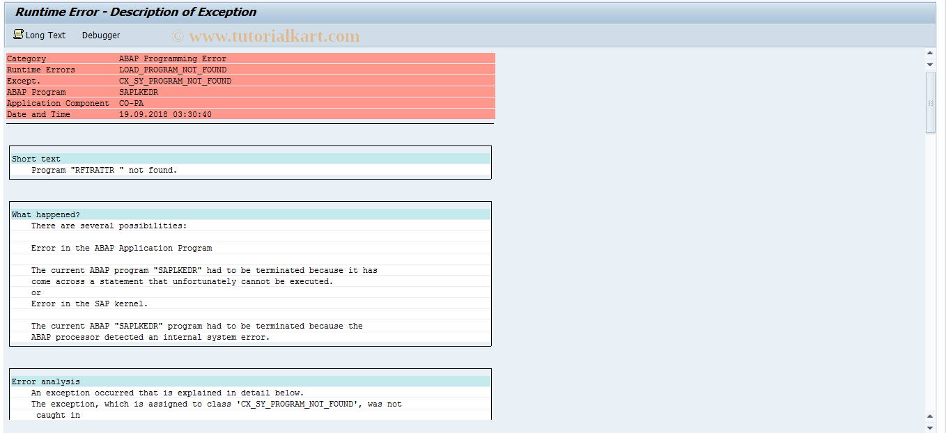 SAP TCode GFTR_CATTR - Treasury Sample Transactions