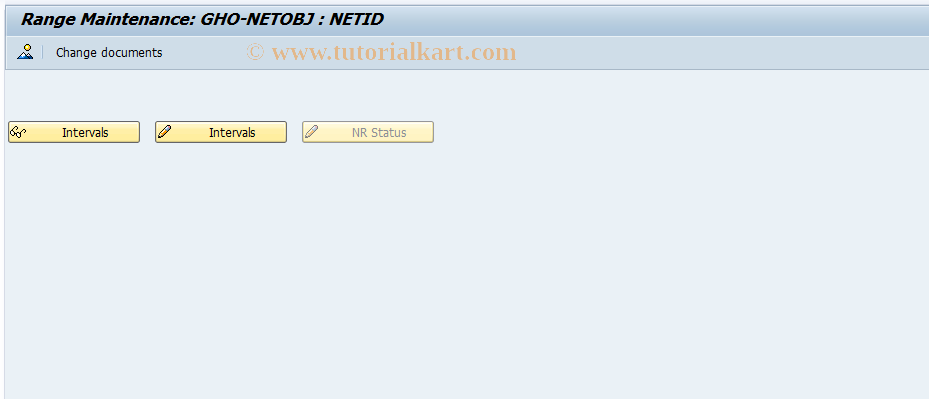 SAP TCode GHONET - GHONET : Number Ranges