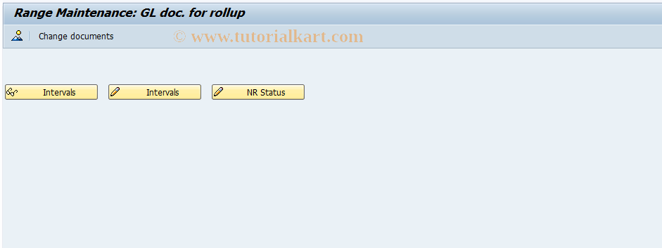 SAP TCode GL20 - Number??Ranges FI-SL Rollup