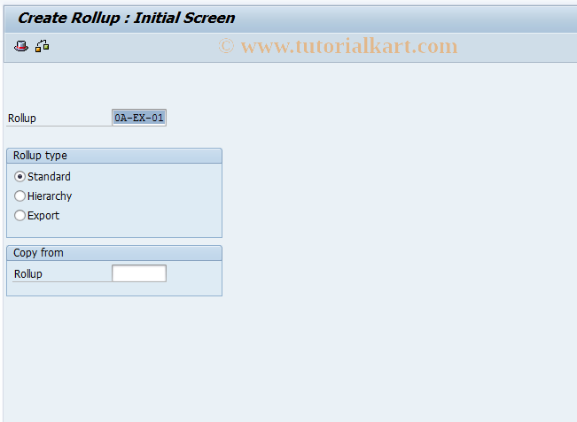 SAP TCode GL21 - Create rollup