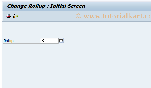 SAP TCode GL22 - Change rollup