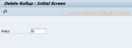 SAP TCode GL24 - Delete rollup