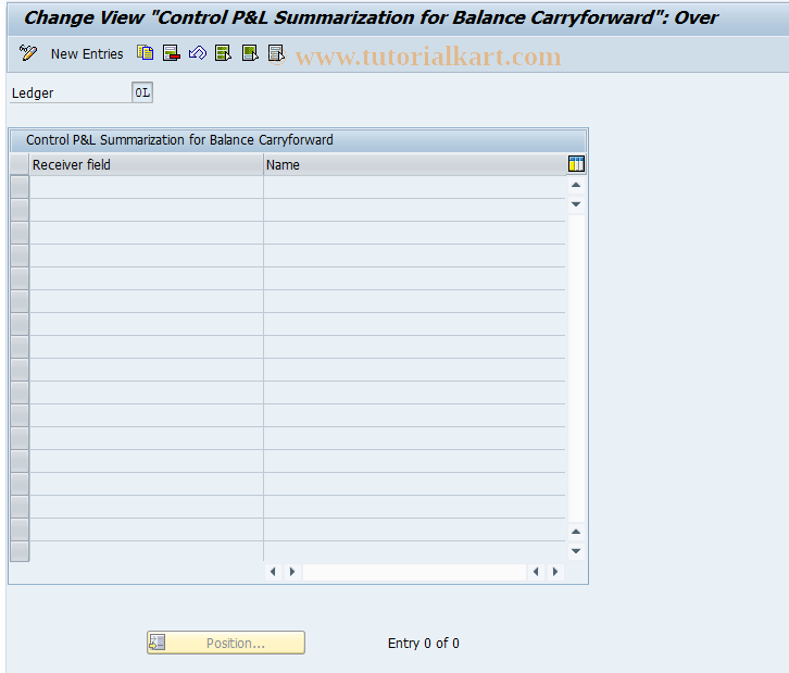 SAP TCode GLCF - Blnce carrd fwrd: Summ for P&L accts