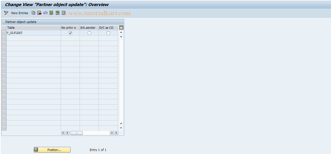 SAP TCode GLGCA8 - Sender-receiver relationship