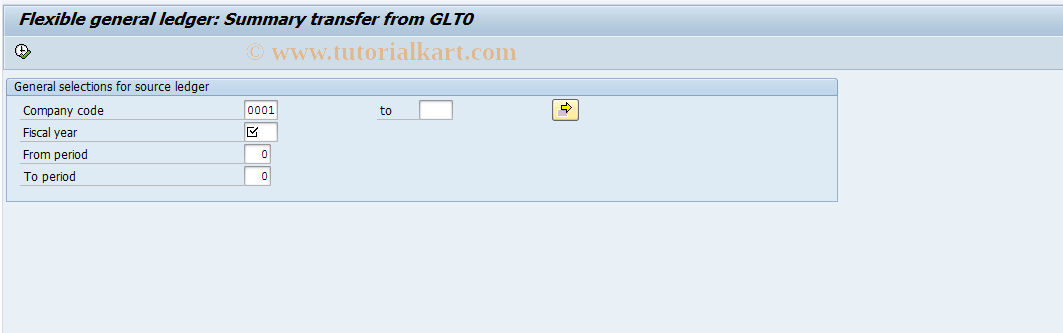 SAP TCode GLGCU2 - Copy transaction figures