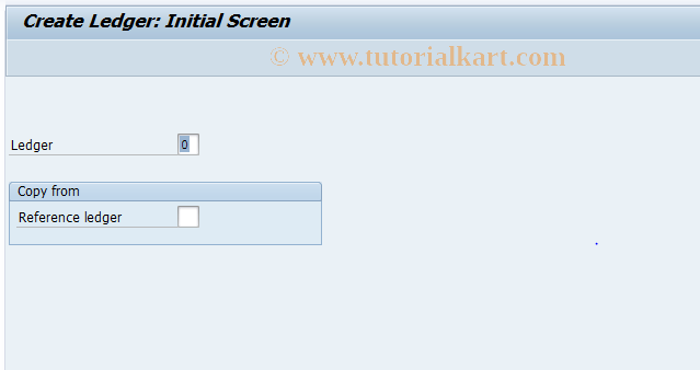 SAP TCode GLL1 - Create ledger