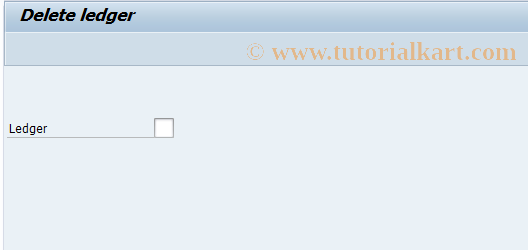 SAP TCode GLL4 - Delete ledger