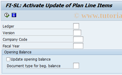SAP TCode GLLI - Activate Local Plan Line Items