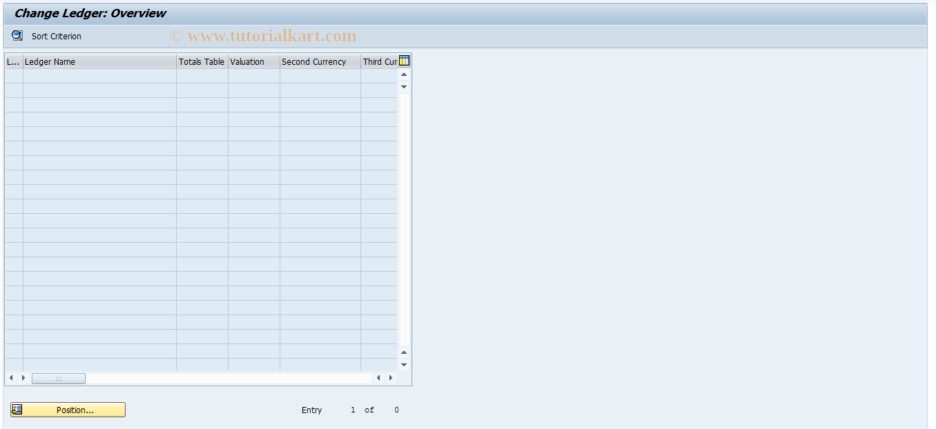 SAP TCode GLR2 - Flex. G/L: Change rollup ledger