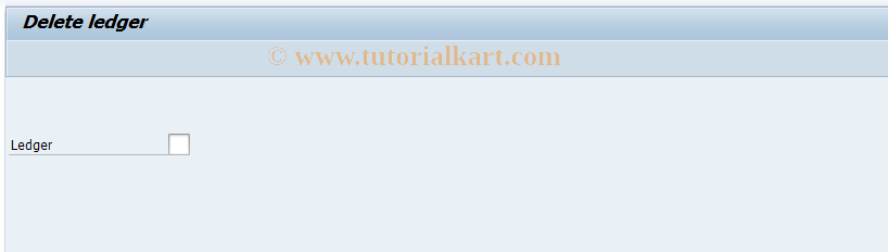 SAP TCode GLR4 - Flex. G/L: Delete rollup ledger