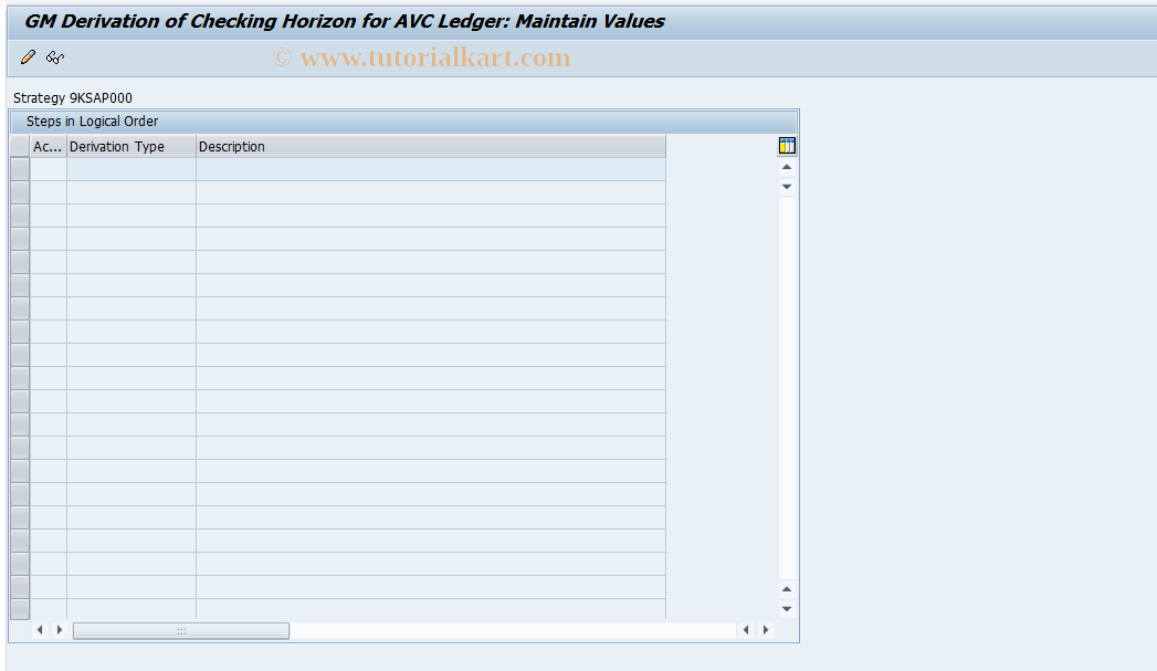 SAP TCode GMAVCDERICHR - GM Derivation of check horizon