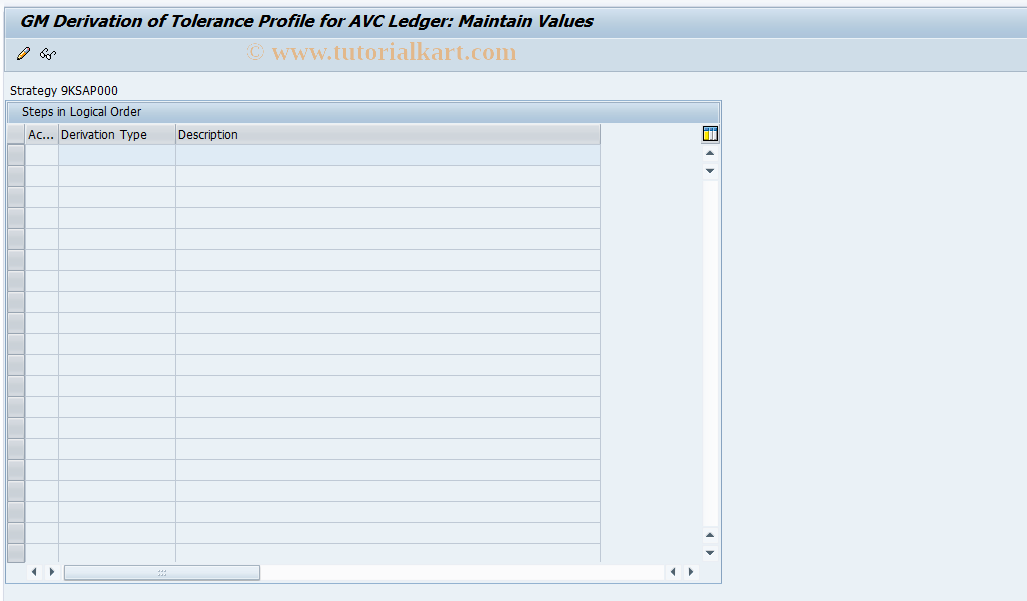 SAP TCode GMAVCDERITPROFR - GM Derivation of tolerance profile