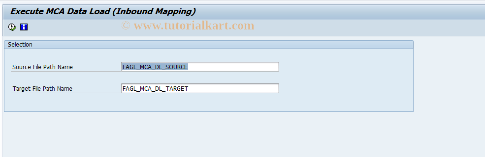 SAP TCode GMCA_LOAD - MCA Data Load