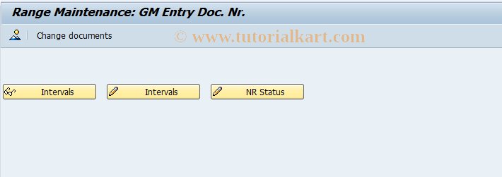 SAP TCode GMEDNR - GM entry document number ranges