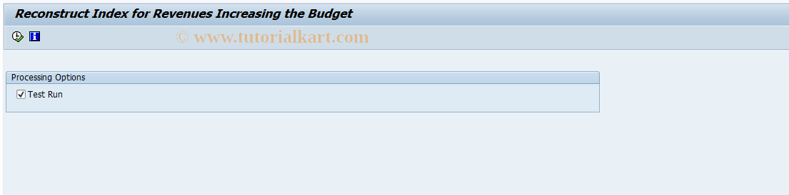 SAP TCode GMRBIDXREC - Reconstruct Index for GM RIB