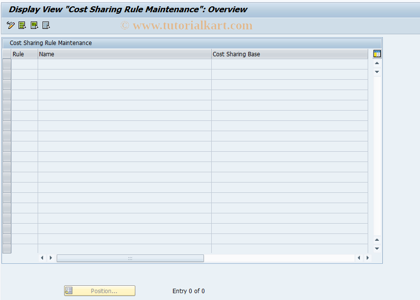 SAP TCode GM_CS_RULES - Configure Cost Sharing Rules