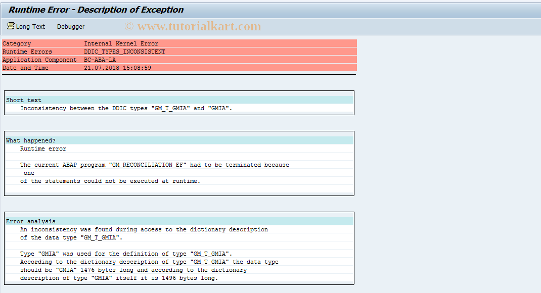 SAP TCode GM_RECON_EF - GM:Reconciliation of Earmarked Funds