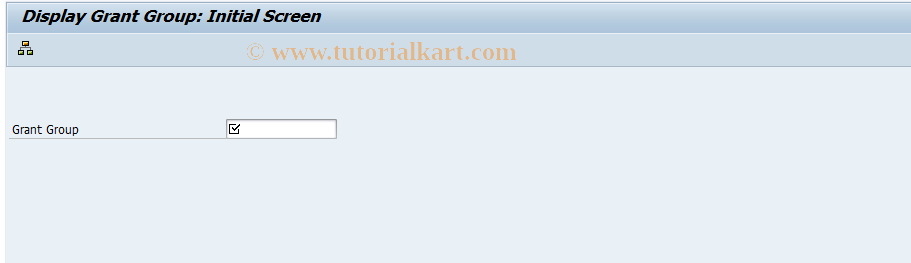 SAP TCode GM_SETS_GRANT3 - Display Grant Group