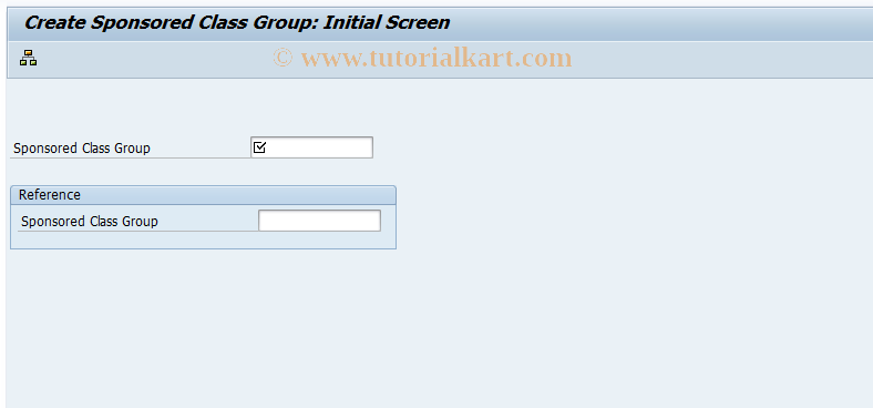 SAP TCode GM_SETS_SPCLASS1 - Create Sponsored Class Group