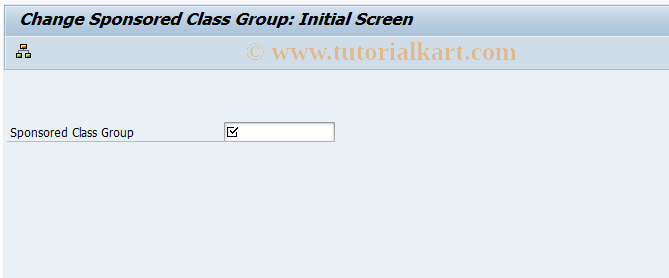 SAP TCode GM_SETS_SPCLASS2 - Change Sponsored Class Group