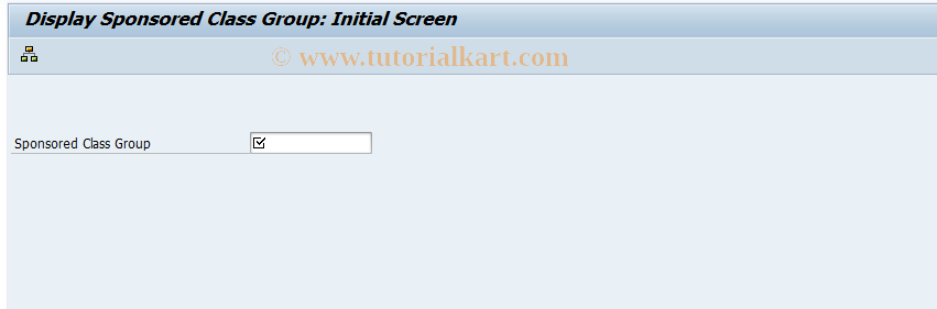 SAP TCode GM_SETS_SPCLASS3 - Display Sponsored Class Group