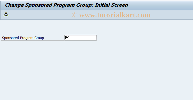 SAP TCode GM_SETS_SPPROG2 - Change Sponsored Program Group