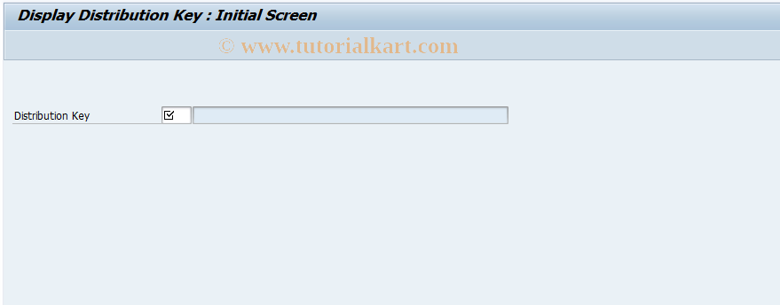 SAP TCode GP33 - Display Distribution Key