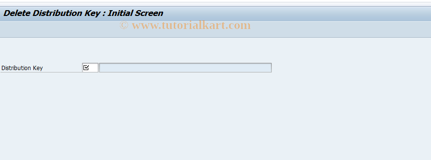 SAP TCode GP34 - Delete Distribution Key