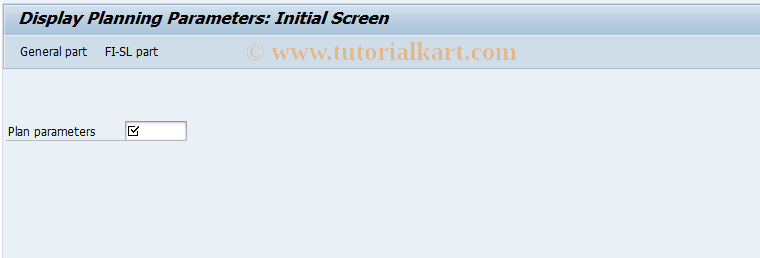 SAP TCode GP43 - Display Planning Parameters