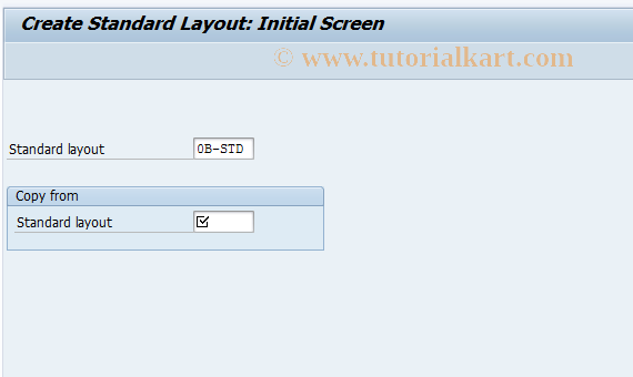 SAP TCode GR11 - Create Standard Layout