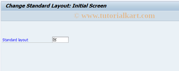 SAP TCode GR12 - Change Standard Layout