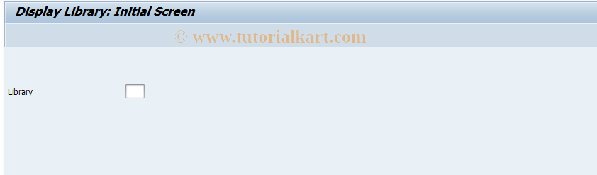 SAP TCode GR23 - Display library