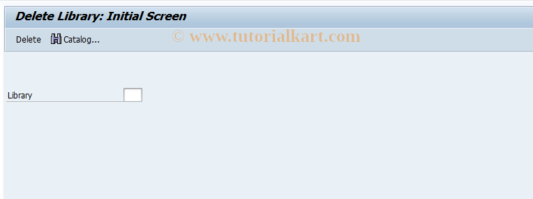 SAP TCode GR24 - Delete library