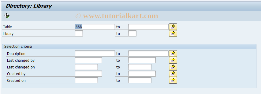 SAP TCode GR2L - Catalog: Libraries