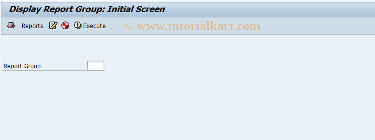 SAP TCode GR53 - Display report group