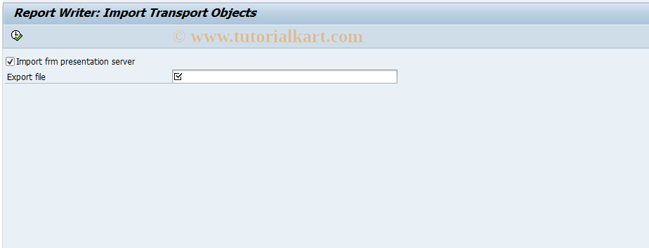 SAP TCode GR58 - Import report groups