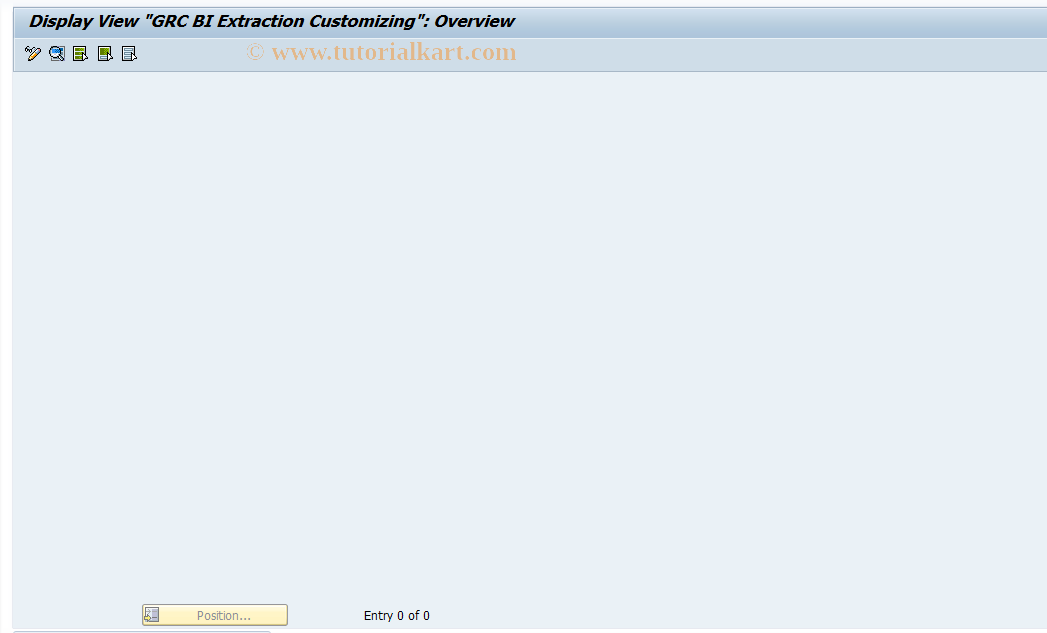 SAP TCode GRFN_BI_TF_CUST - GRC BI extraction customizing