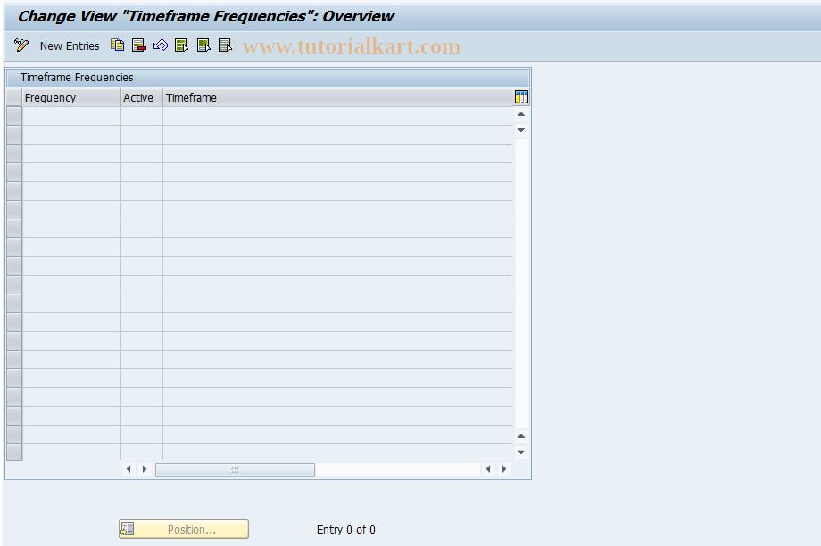 SAP TCode GRFN_FREQUENCY - GRC Frequencies