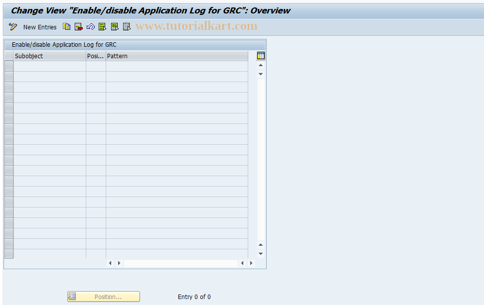 SAP TCode GRFN_LOG_ENABLE - Enable App Logging for GRC