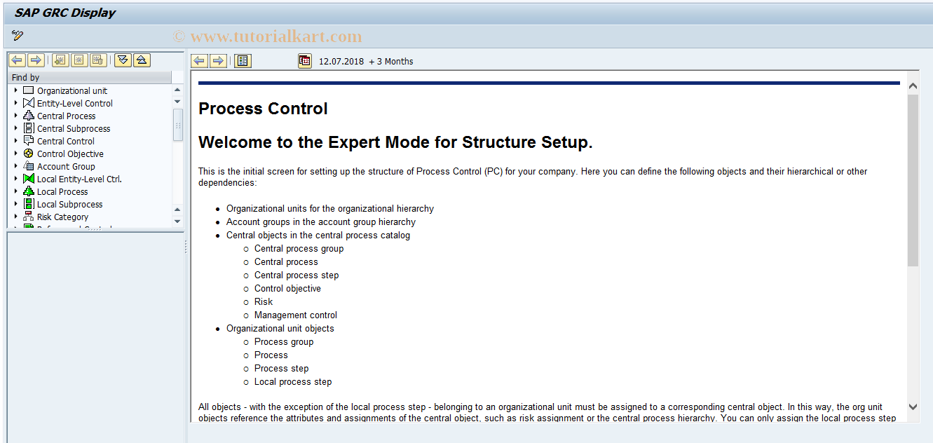 SAP TCode GRFN_STR_DISPLAY - Display Process Control