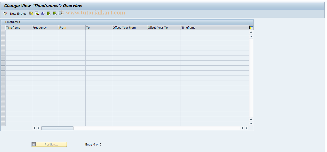 SAP TCode GRFN_TIMEFRAME - GRC Timeframes