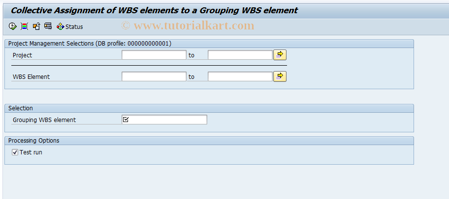 SAP TCode GRM3 - Colective Processing: Assignments