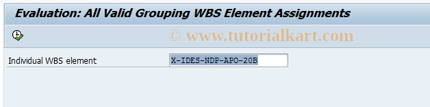 SAP TCode GRM7 - Display Grouping WBS Elem Assign.