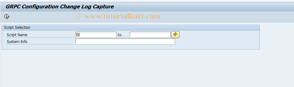 SAP TCode GRPCRTA_CHANGELOGGRC - GRPC GRC Change Log Capture
